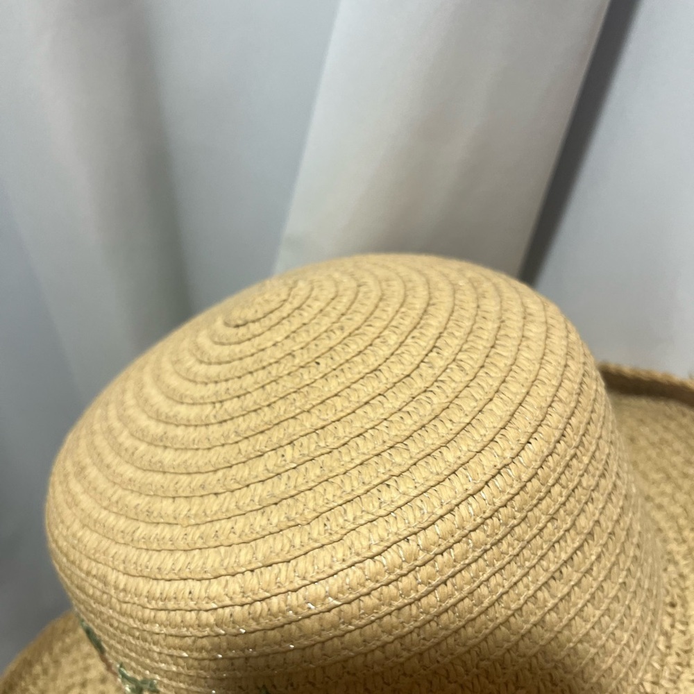 Cappelli Straworld Tan Wide-Brimmed Embroidered Hat - Picture 7 of 9
